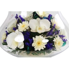 Цветы в стекле в вакууме 'Ванесса белая', орхидеи Увеличить...